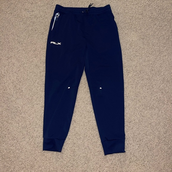 RLX Ralph Lauren Knit Tech Jersey French Navy Mens Jogger Small - Picture 2 of 7